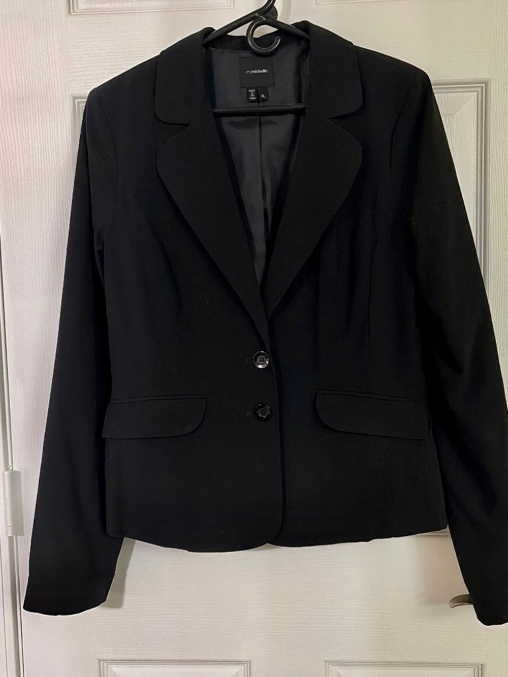 My Michelle Black Two-Button Tailored Blazer